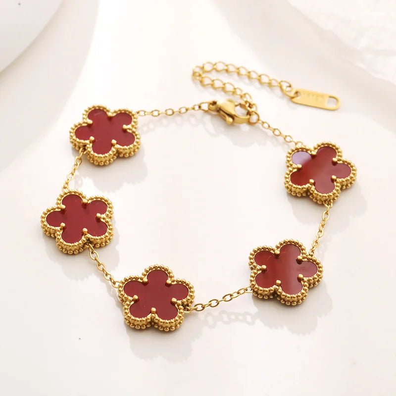 Golden Aura Clover Bracelet