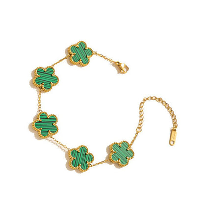 Golden Aura Clover Bracelet