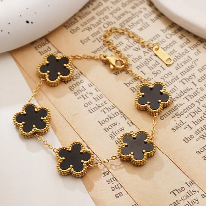 Golden Aura Clover Bracelet